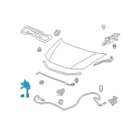 OEM 2012 Honda Insight Lock Assembly, Hood Diagram - 74120-TM8-A01