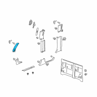 OEM Hummer Molding, Windshield Side Garnish Diagram - 15891208