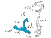 OEM Jeep Grand Cherokee L Arm-Lower Control Diagram - 68508857AA