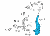OEM Jeep Grand Cherokee L Knuckle-Front Diagram - 68375450AC