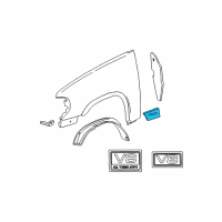 OEM 1997 Ford Explorer Body Side Molding Diagram - F57Z-16A038-APTM