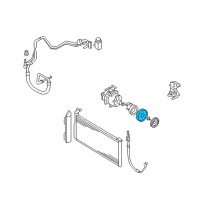 OEM 2008 Hyundai Santa Fe PULLEY Assembly-Air Conditioning Compressor Diagram - 97643-3K120