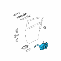 OEM 2009 Nissan Maxima Rear Door Lock Actuator Motor, Right Diagram - 82500-ZY80A