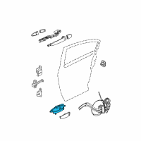 OEM 2010 Nissan Maxima Rear Door Inside Handle Assembly Left Diagram - 80671-9N00B