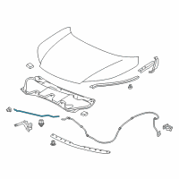 OEM 2014 Honda CR-V Stay, Hood Opener Diagram - 74145-T0A-A01