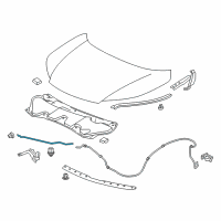 OEM 2016 Honda CR-V Stay, Hood Opener Diagram - 74145-T0A-A01