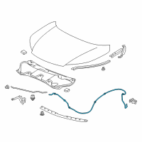 OEM 2012 Honda CR-V Wire Assembly, Hood Diagram - 74130-T0G-A01