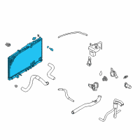 OEM 2002 Dodge Stratus Engine Cooling Radiator Diagram - MR373103