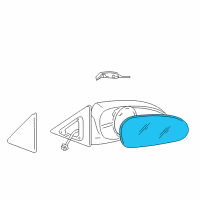 OEM 2009 Hyundai Azera Mirror & Holder Assembly-Outside Rear Vi Diagram - 87611-3L002