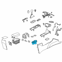 OEM 2014 Acura ILX Holder Assembly, Cup (Graphite Black) Diagram - 77230-TX6-A01ZA