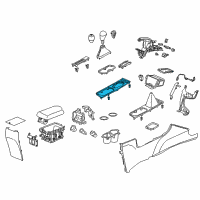 OEM 2022 Acura ILX Panel Assembly, Console (Premium Black Metallic) Diagram - 77295-TX6-A12ZC