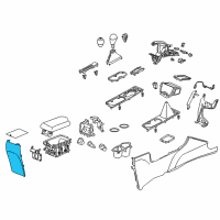 OEM 2013 Acura ILX Garnish, Rear Console (Sandstorm) Diagram - 83402-TX6-A01ZA