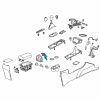 OEM 2017 Acura ILX Lock Assembly, Console (Sandstorm) Diagram - 83455-TX6-A02ZA