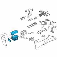 OEM 2013 Acura ILX Armrest Assembly, Console (Sandstorm) Diagram - 83450-TX6-A02ZA