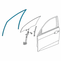 OEM 2018 Honda Civic Channel, Right Front Door Run Diagram - 72235-TEA-T02