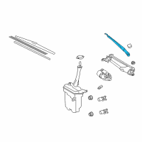 OEM 2010 Toyota Matrix Wiper Arm Diagram - 85221-02250