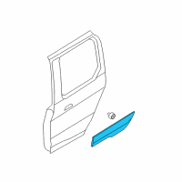 OEM 2016 Ford Transit Connect Body Side Molding Diagram - DT1Z-6129076-CB