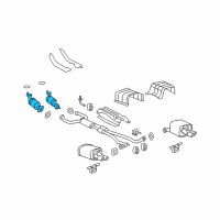 OEM 2008 Pontiac G8 Converter & Pipe Diagram - 92201316