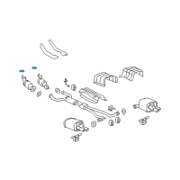 OEM 2009 Pontiac G8 Converter & Pipe Gasket Diagram - 92234492