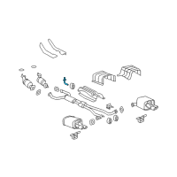 OEM 2017 Chevrolet SS Center Muffler Hanger Diagram - 92270145