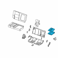 OEM 2009 Nissan Armada Rear Seat Armrest Assembly Diagram - 88710-ZQ00B