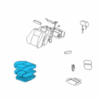 OEM Lexus LX470 Seat Cushion Pad Diagram - 714106A520B0