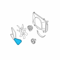 OEM 1999 Nissan Frontier Power Steering Oil Pump Belt Diagram - 02117-25023