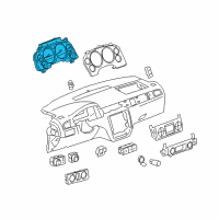 OEM 2010 GMC Sierra 3500 HD Instrument Cluster Assembly Diagram - 22838392