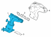 OEM 2022 Hyundai Elantra MANIFOLD CATALYTIC ASSY-EXH Diagram - 28510-03HN0