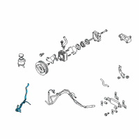 OEM 2014 Infiniti Q50 Power Steering Hose & Tube Assembly Diagram - 49721-4GA0B