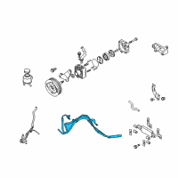 OEM Infiniti Q50 Power Steering Hose & Tube Set Diagram - 49710-4GA0A