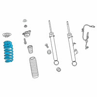 OEM 2022 Acura RDX Spring, Rear Diagram - 52441-TJC-A04