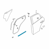 OEM 2009 Infiniti FX35 Seal-Rear Door Partition, RH Diagram - 82838-1CA3A