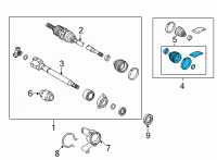 OEM Lexus NX350 BOOT KIT, FR DRIVE S Diagram - 04437-78020