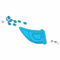 OEM Chevrolet Tail Lamp Assembly Diagram - 84266020