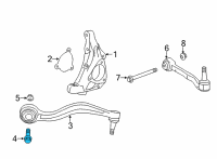 OEM 2021 Chevrolet Silverado 1500 Rear Lower Control Arm Bolt Diagram - 11610915