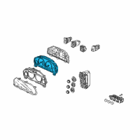 OEM Honda Civic Meter Assembly, Combination (Northland Silver) Diagram - 78120-S5B-A72