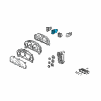 OEM 2003 Honda Civic Switch Assembly, Rear Defogger Diagram - 35500-S5B-003