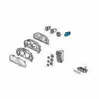 OEM 2003 Honda Civic Switch Assembly, Hazard (Graphite Black) Diagram - 35510-S5A-J01ZA