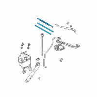 OEM Lexus GX470 Front Wiper Blade, Left Diagram - 85222-48040