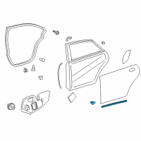 OEM 2015 Lexus ES350 WEATHERSTRIP, Rear Door Diagram - 67887-33040