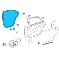 OEM 2017 Lexus ES350 WEATHERSTRIP, Rear Door Diagram - 67871-06170