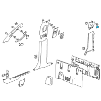 OEM 2016 GMC Canyon Rear Pillar Trim Diagram - 23227035
