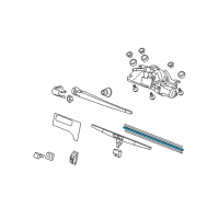 OEM 2010 Honda Pilot Rubber, Blade (350MM) Diagram - 76722-SZA-A01