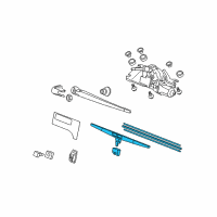 OEM 2012 Honda Pilot Blade, Windshield Wiper (356MM) Diagram - 76730-SZA-A02