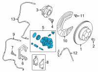 OEM 2022 BMW 330e xDrive Front Left Brake Caliper Diagram - 34-10-6-882-253