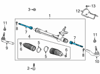 OEM Buick Encore GX Inner Tie Rod Diagram - 42694350