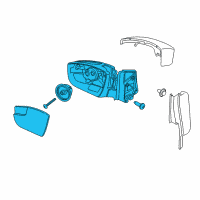 OEM Ford Escape Mirror Assembly Diagram - GJ5Z-17682-CA