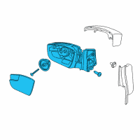 OEM 2017 Ford Escape Mirror Assembly Diagram - GJ5Z-17682-CA