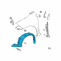 OEM 2015 Toyota Corolla Fender Liner Diagram - 53876-02480